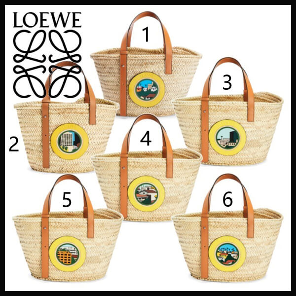 ロエベ L.A. シリーズ バスケットバッグ コピー (ヤシの葉&カーフ) A223S92X16